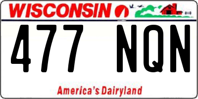 WI license plate 477NQN
