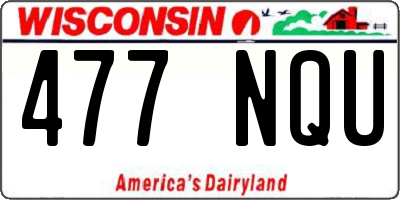 WI license plate 477NQU