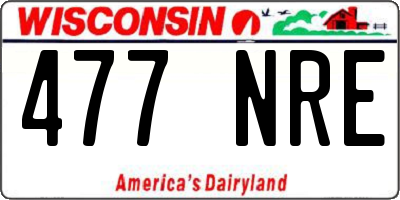 WI license plate 477NRE