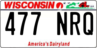 WI license plate 477NRQ
