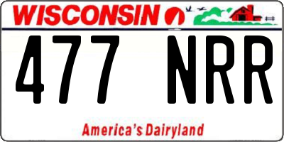 WI license plate 477NRR