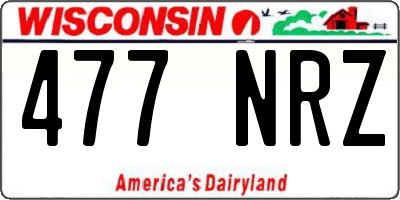 WI license plate 477NRZ