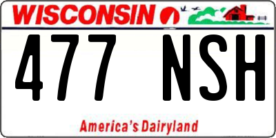 WI license plate 477NSH