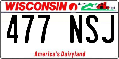 WI license plate 477NSJ