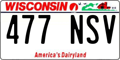 WI license plate 477NSV