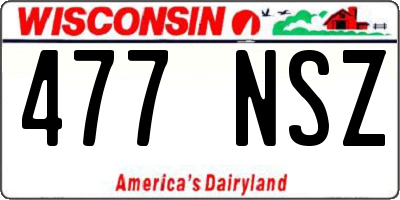 WI license plate 477NSZ