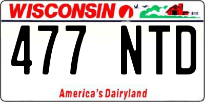 WI license plate 477NTD