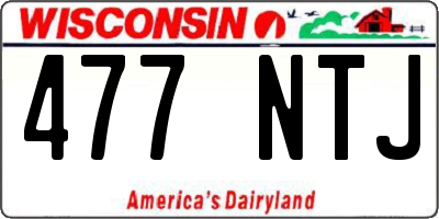 WI license plate 477NTJ