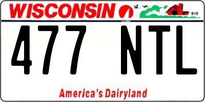 WI license plate 477NTL