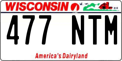 WI license plate 477NTM