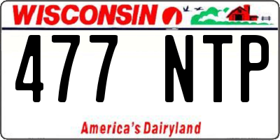 WI license plate 477NTP
