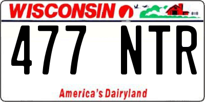 WI license plate 477NTR