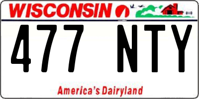 WI license plate 477NTY