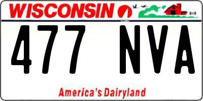 WI license plate 477NVA