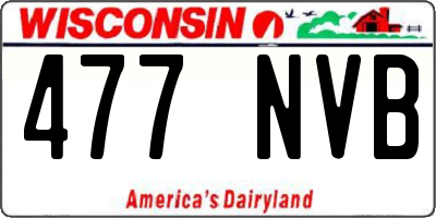 WI license plate 477NVB