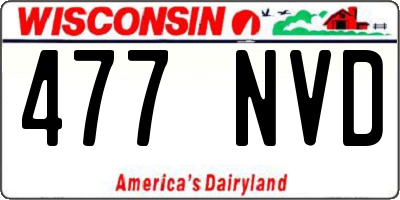 WI license plate 477NVD