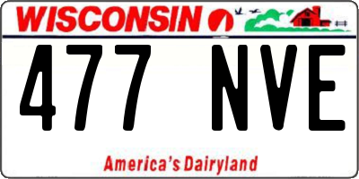 WI license plate 477NVE
