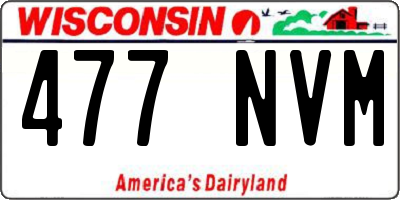 WI license plate 477NVM