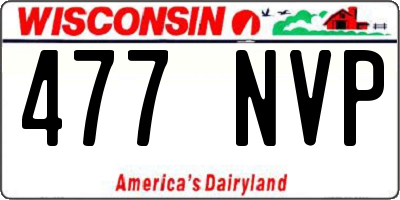 WI license plate 477NVP