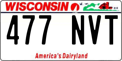 WI license plate 477NVT