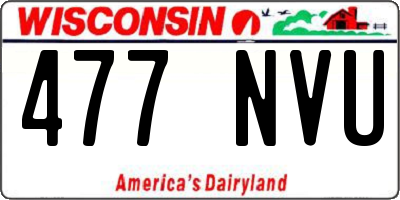 WI license plate 477NVU