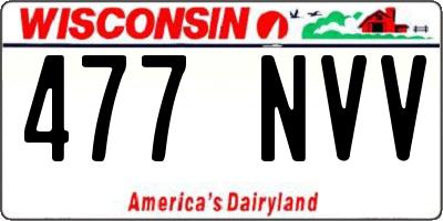 WI license plate 477NVV
