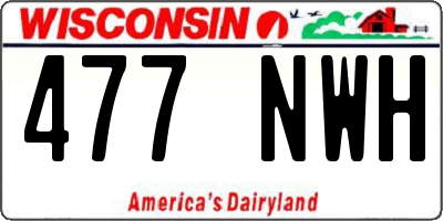 WI license plate 477NWH