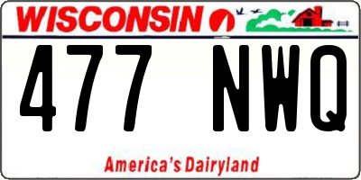 WI license plate 477NWQ