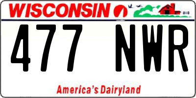 WI license plate 477NWR