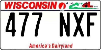 WI license plate 477NXF