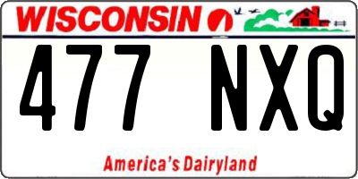 WI license plate 477NXQ