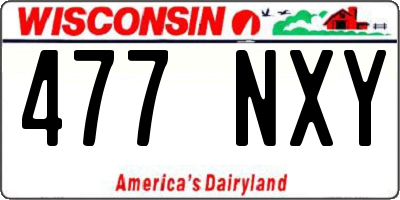 WI license plate 477NXY