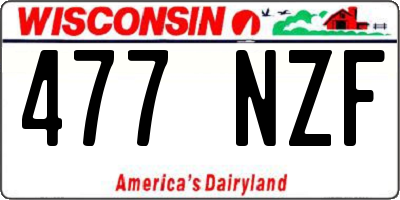 WI license plate 477NZF