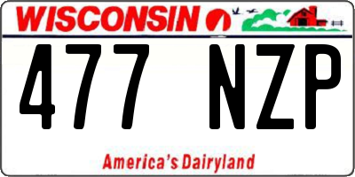 WI license plate 477NZP