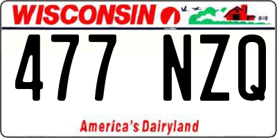 WI license plate 477NZQ