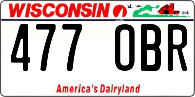 WI license plate 477OBR