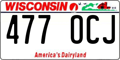 WI license plate 477OCJ