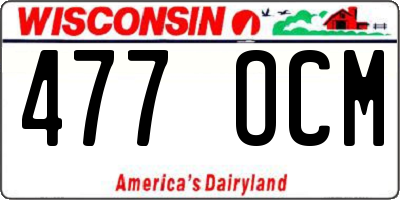 WI license plate 477OCM
