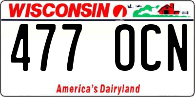 WI license plate 477OCN