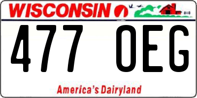 WI license plate 477OEG