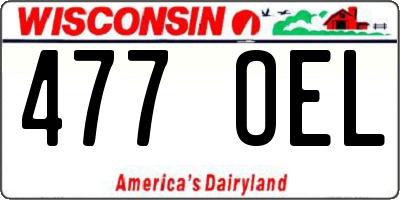 WI license plate 477OEL