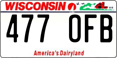 WI license plate 477OFB