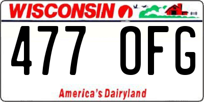 WI license plate 477OFG