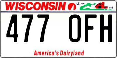 WI license plate 477OFH