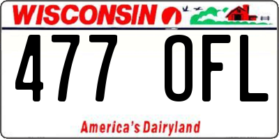 WI license plate 477OFL