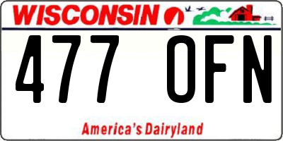 WI license plate 477OFN