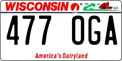 WI license plate 477OGA