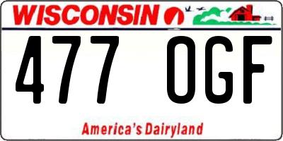 WI license plate 477OGF