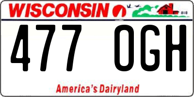 WI license plate 477OGH