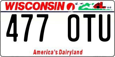 WI license plate 477OTU